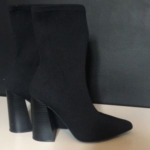 Black sock booties